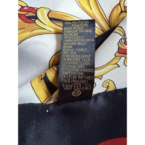 Art Of The Scarf Tie Rack Square Scarf Made in Italy Washable Baroque Style EUC - Picture 6 of 6